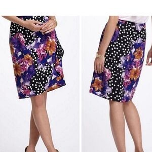 Baraschi Polka Dot‎ Floral Skirt